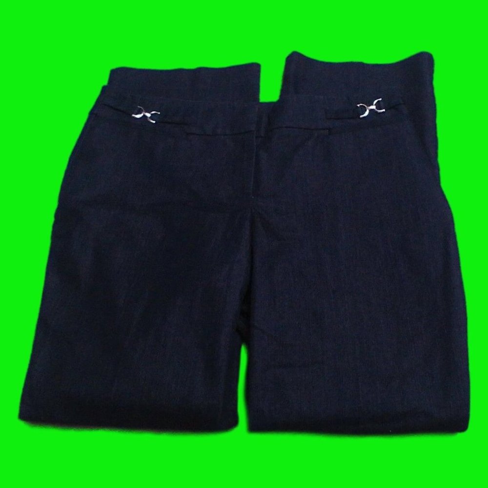 New York Company Womens Pants 34x30.5 Black Dress Design 3 Clasp Secure Closure